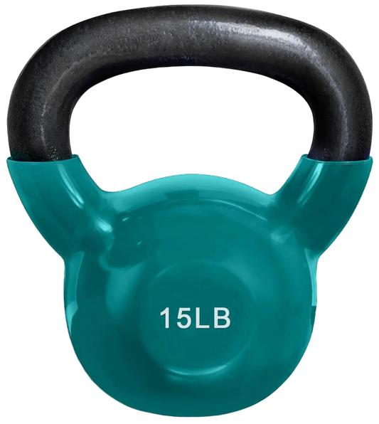French Fitness Vinyl Kettlebell 15 lbs (New) Image