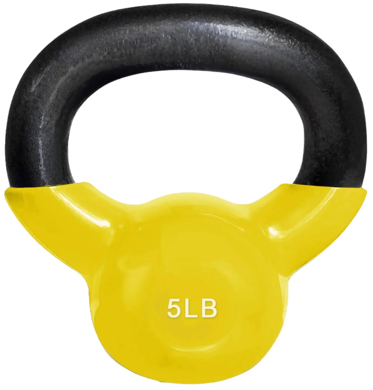 French Fitness Vinyl Kettlebell Set Set of 6 (5-20 lbs) (New) - front view