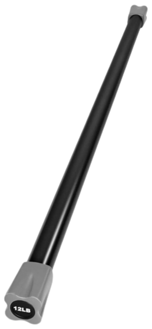 French Fitness Weighted Body Fitness Bar 12 lbs - Gray (New) Image