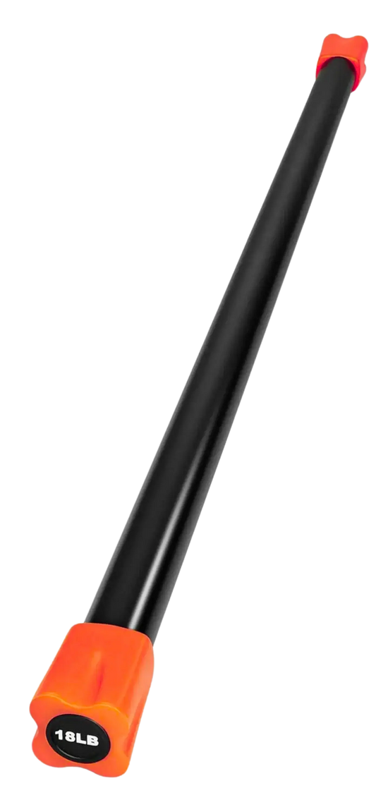 French Fitness Weighted Body Fitness Bar 18 lbs - Orange (New)