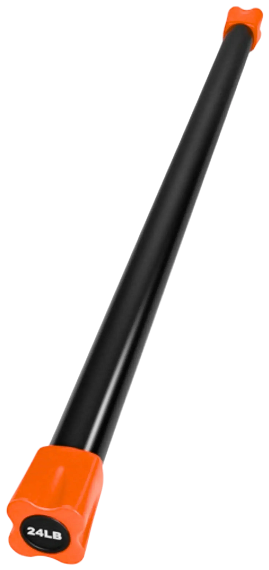 French Fitness Weighted Body Fitness Bar 24 lbs - Orange (New)