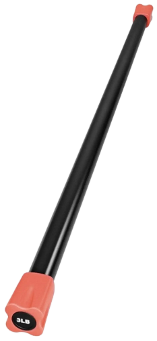 French Fitness Weighted Body Fitness Bar 3 lbs - Orange (New) Image