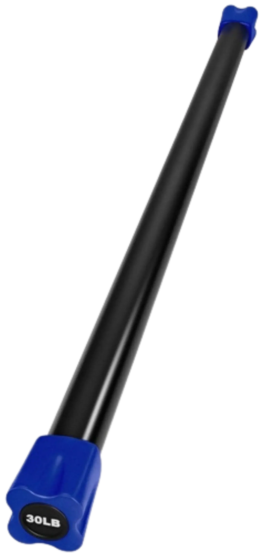 French Fitness Weighted Body Fitness Bar 30 lbs - Blue (New) Image