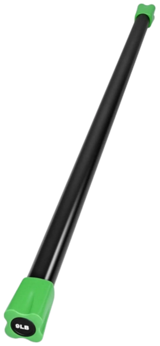 French Fitness Weighted Body Fitness Bar 9 lbs - Green (New) Image