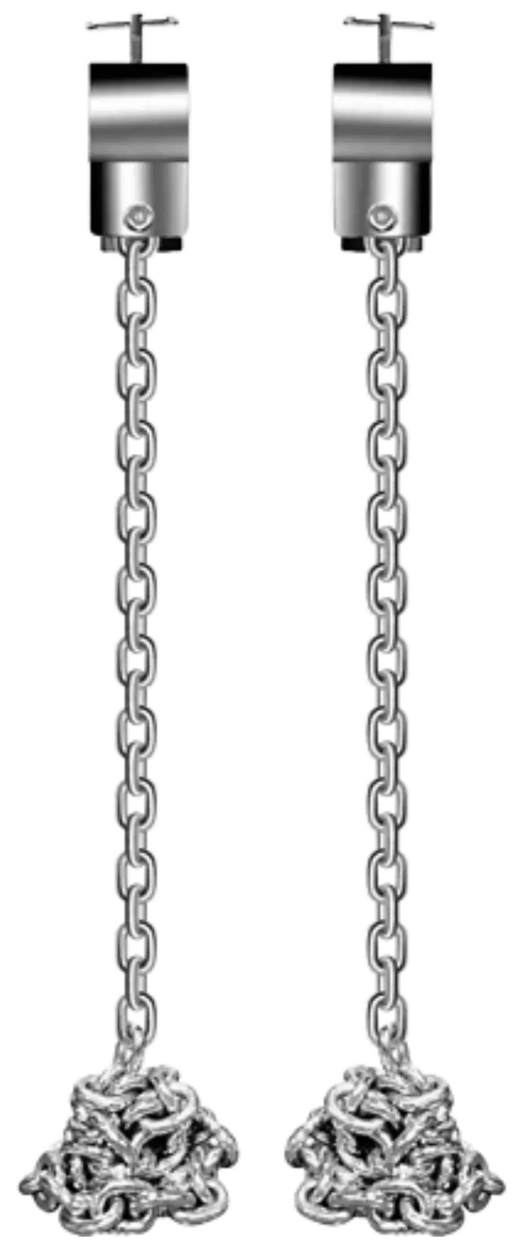 French Fitness Weight Lifting Chain Set of 2 w/Collars - 22 lbs (New) Image