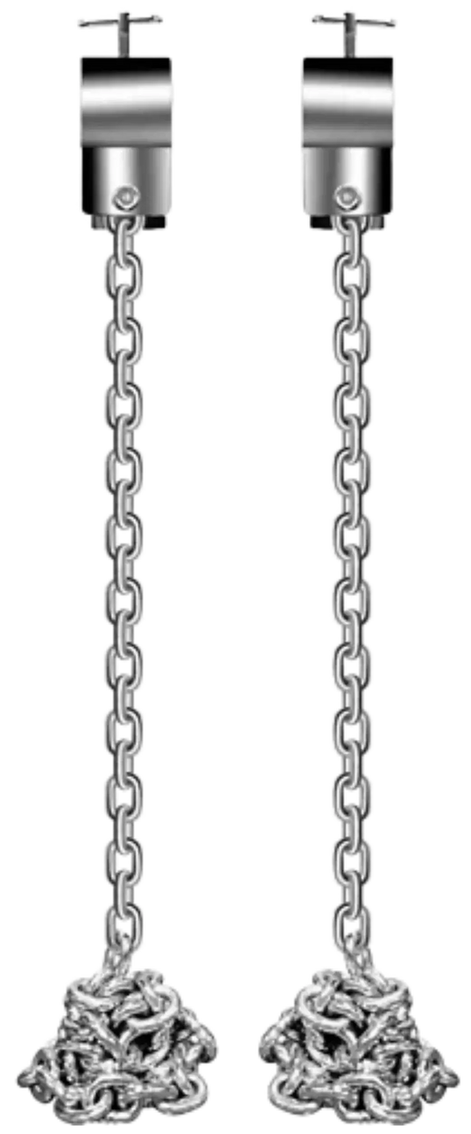 French Fitness Weight Lifting Chain Set of 2 w/Collars - 22 lbs (New) Image