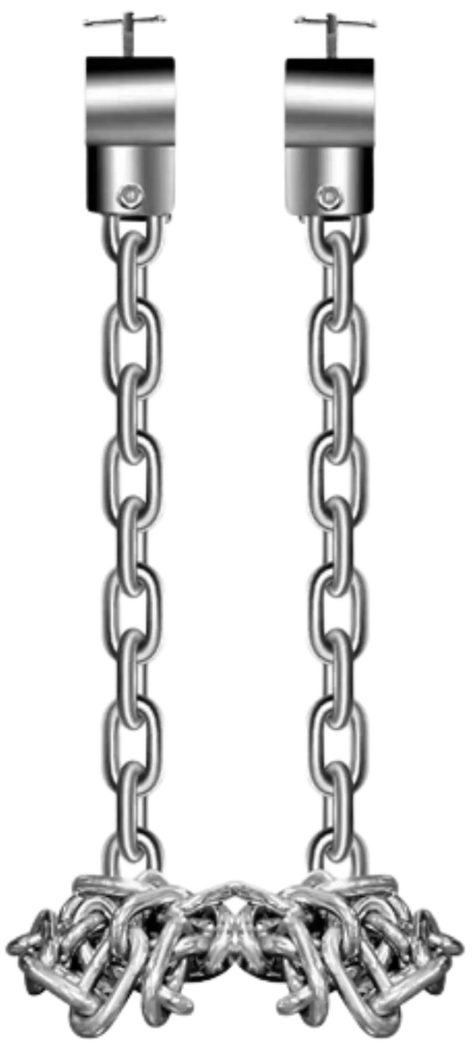 French Fitness Heavy Weight Lifting Chain Set of 2 w/Collars - 44 lbs (New) Image