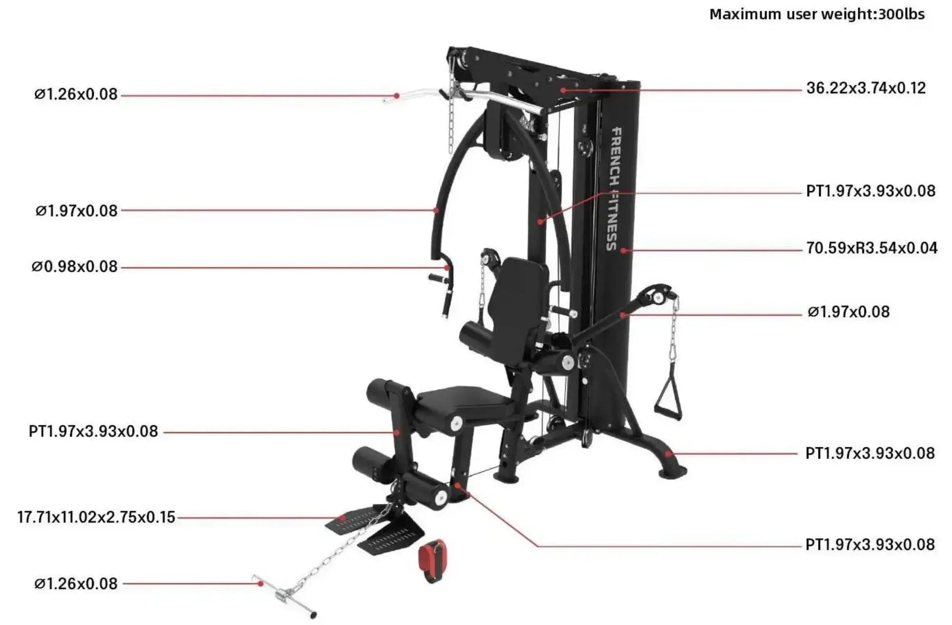French Fitness X10 Functional Gym System (New) Image 3