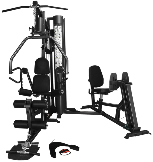 French Fitness X4 Functional Gym System w/Leg Press - Black (New) Image