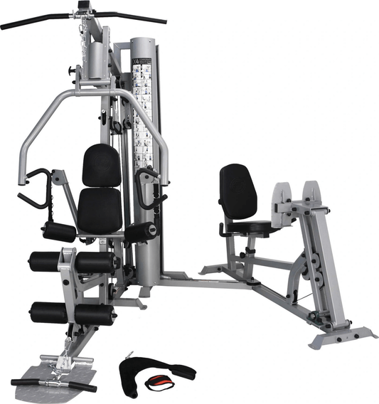 French Fitness X4 Functional Gym System w/Leg Press - Silver (New) Image