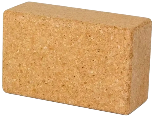 French Fitness 3" Yoga Cork Block (New) - Close Up View