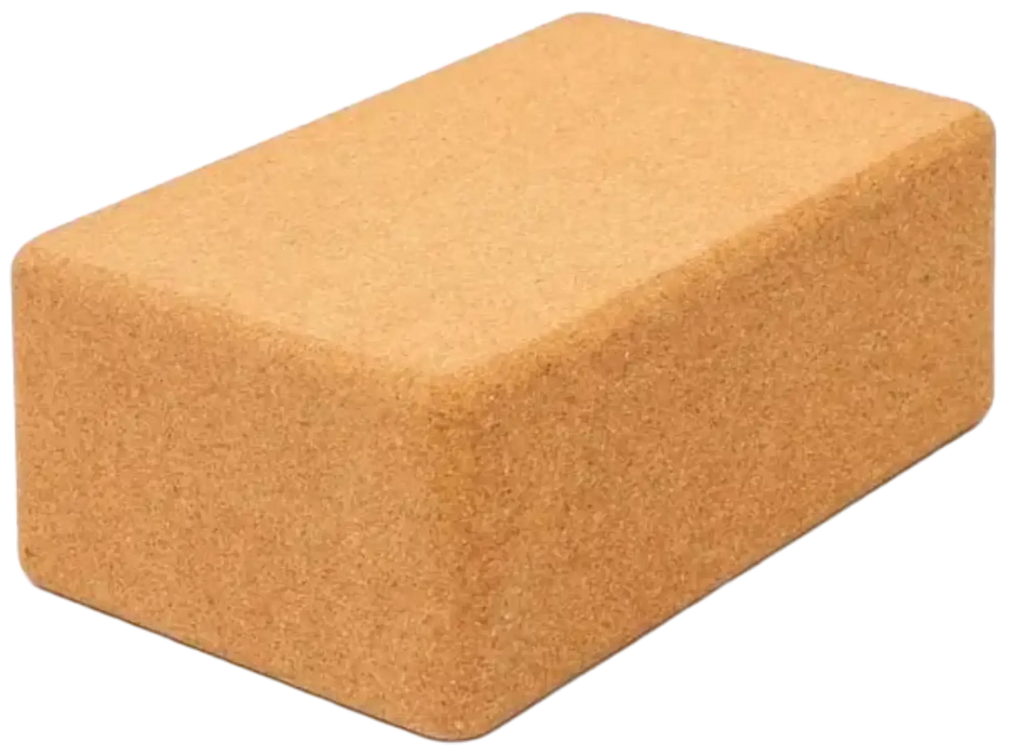 French Fitness 4" Yoga Cork Block (New) - Front View