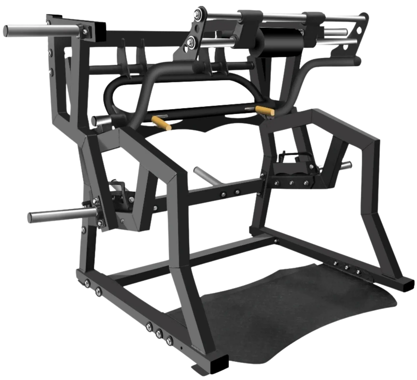 Image Alt Text: French Fitness Aspen Plate Loaded Pro Power Squat Front View