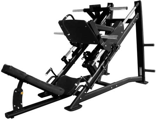 French Fitness FFB Black 45 Degree Linear Leg Press Angled View