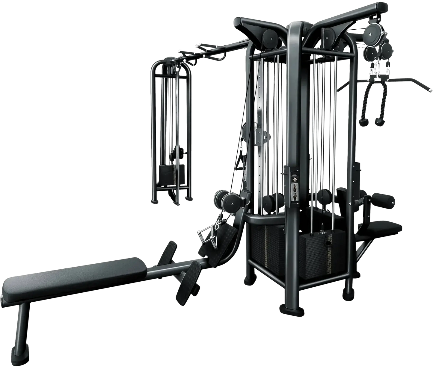 French Fitness FFB Black 5 Stack Multi Jungle Gym (New) Image