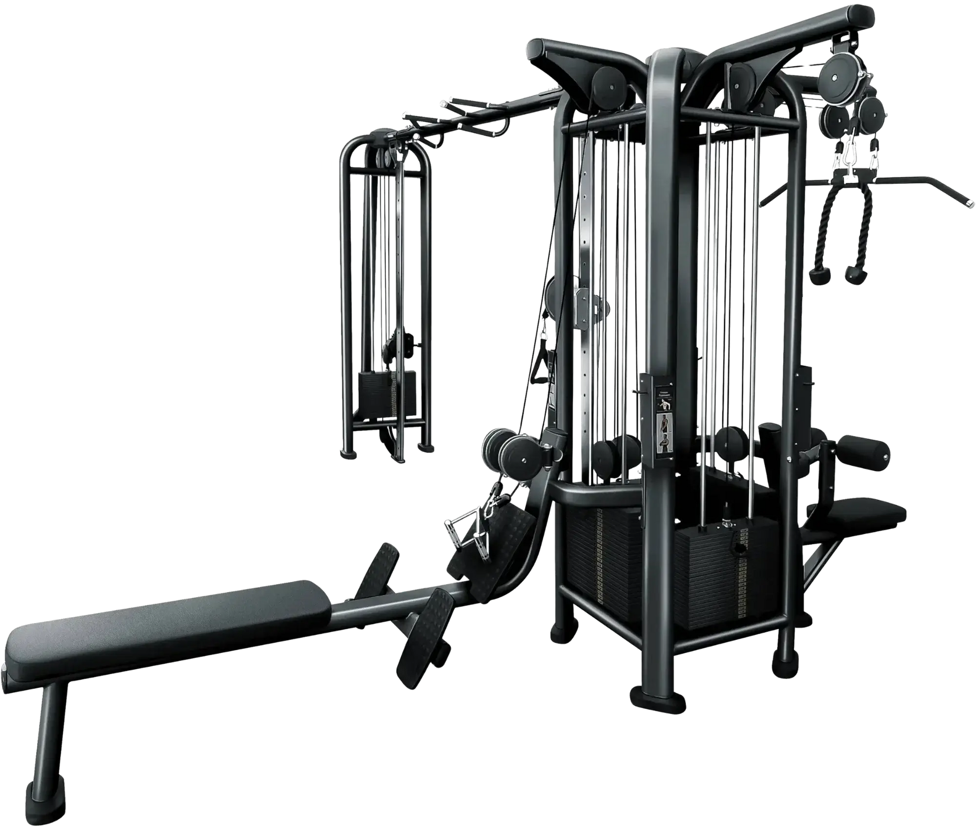 French Fitness FFB Black 5 Stack Multi Jungle Gym (New) Image