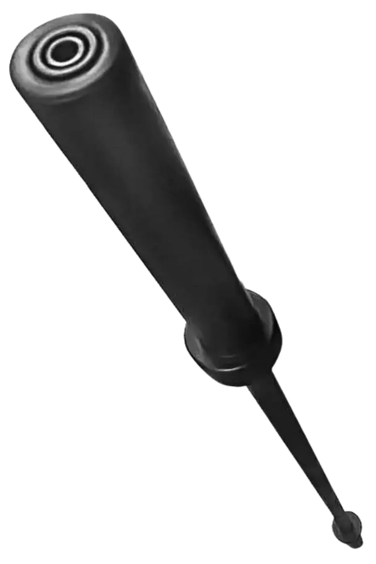 French Fitness 6' Black Olympic Bar - 33 Lbs (New) - Side View