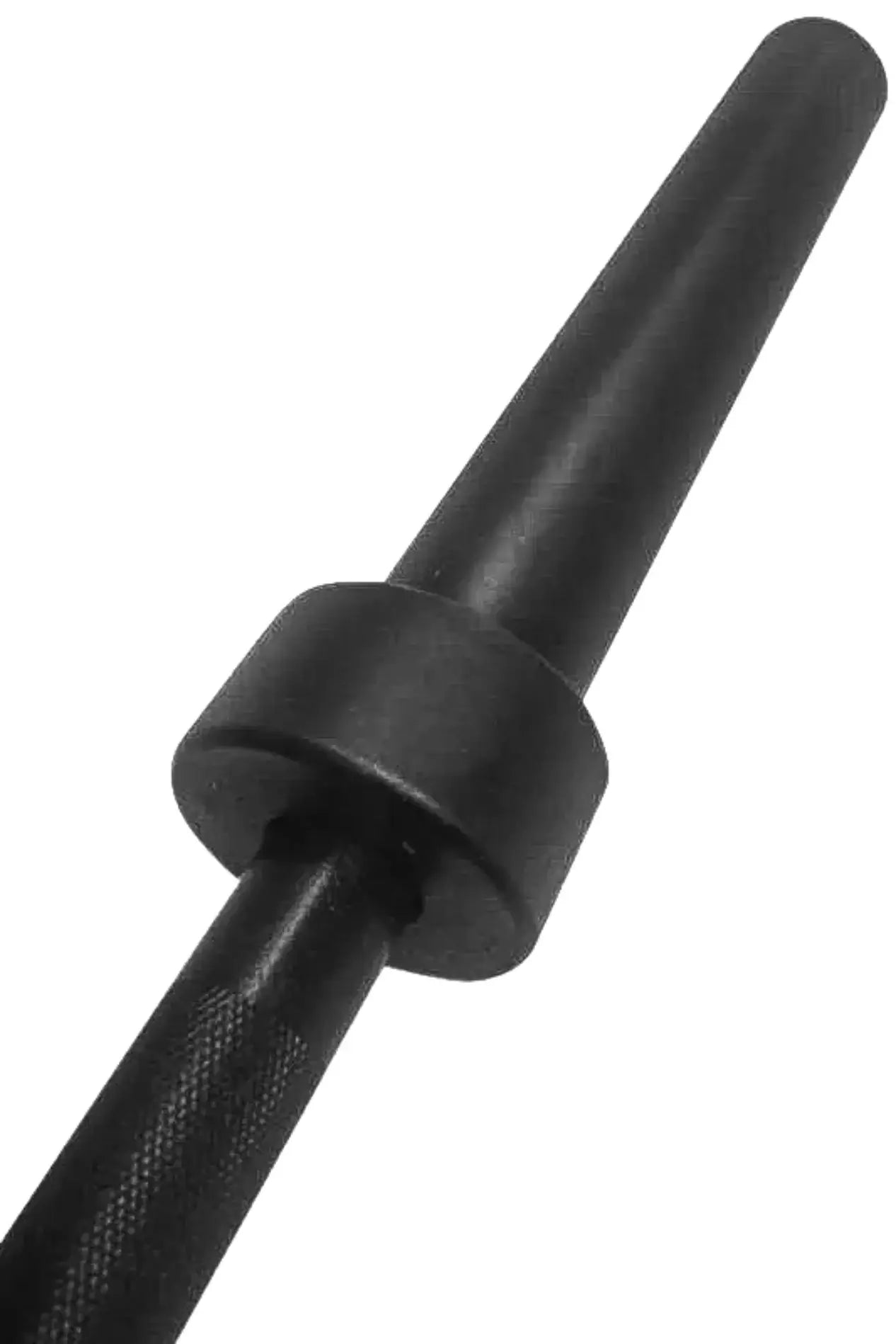 French Fitness 6' Black Olympic Bar - 33 Lbs (New) - Close Up View