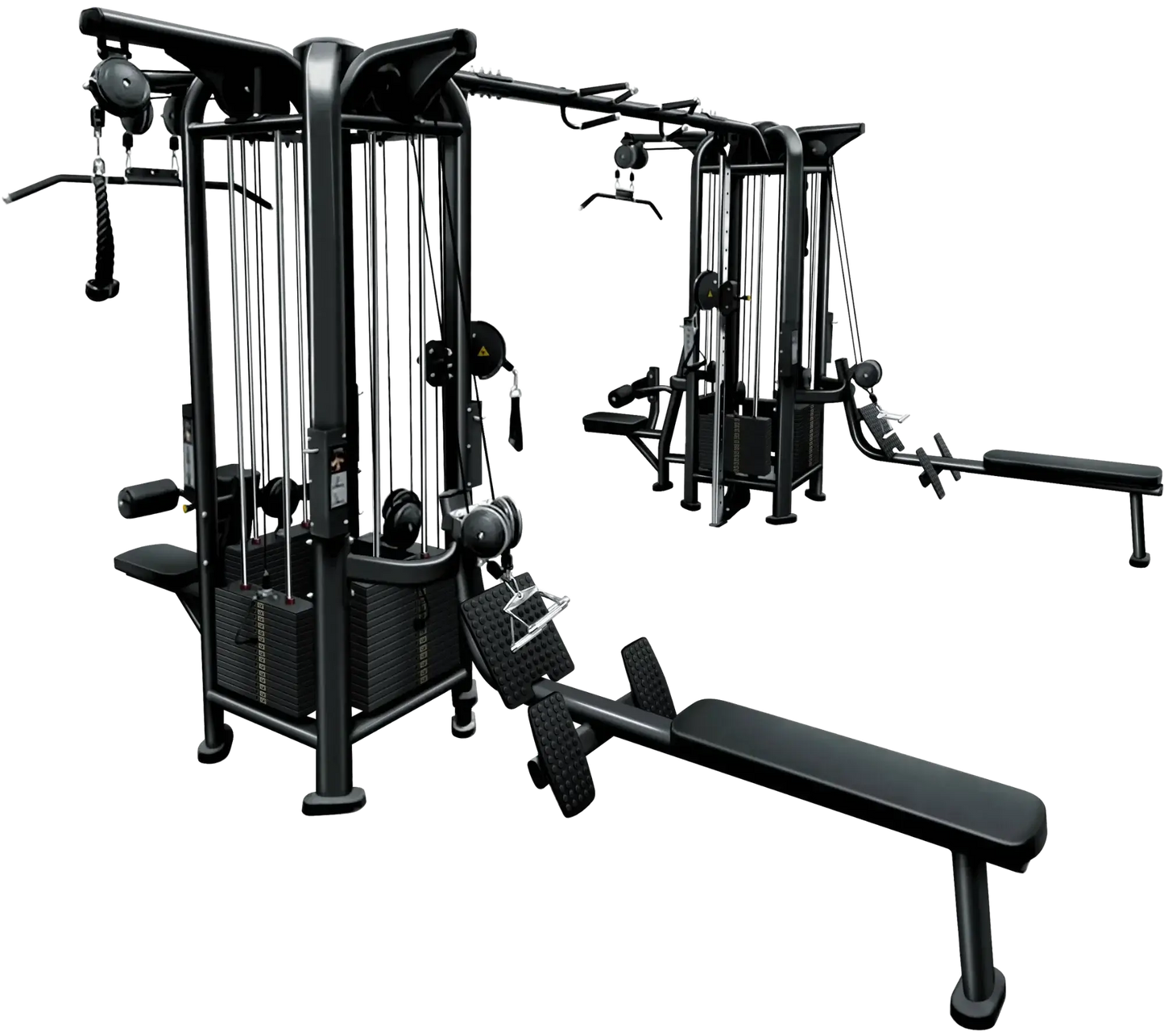 French Fitness FFB Black 8 Stack Multi Jungle Gym (New) Image