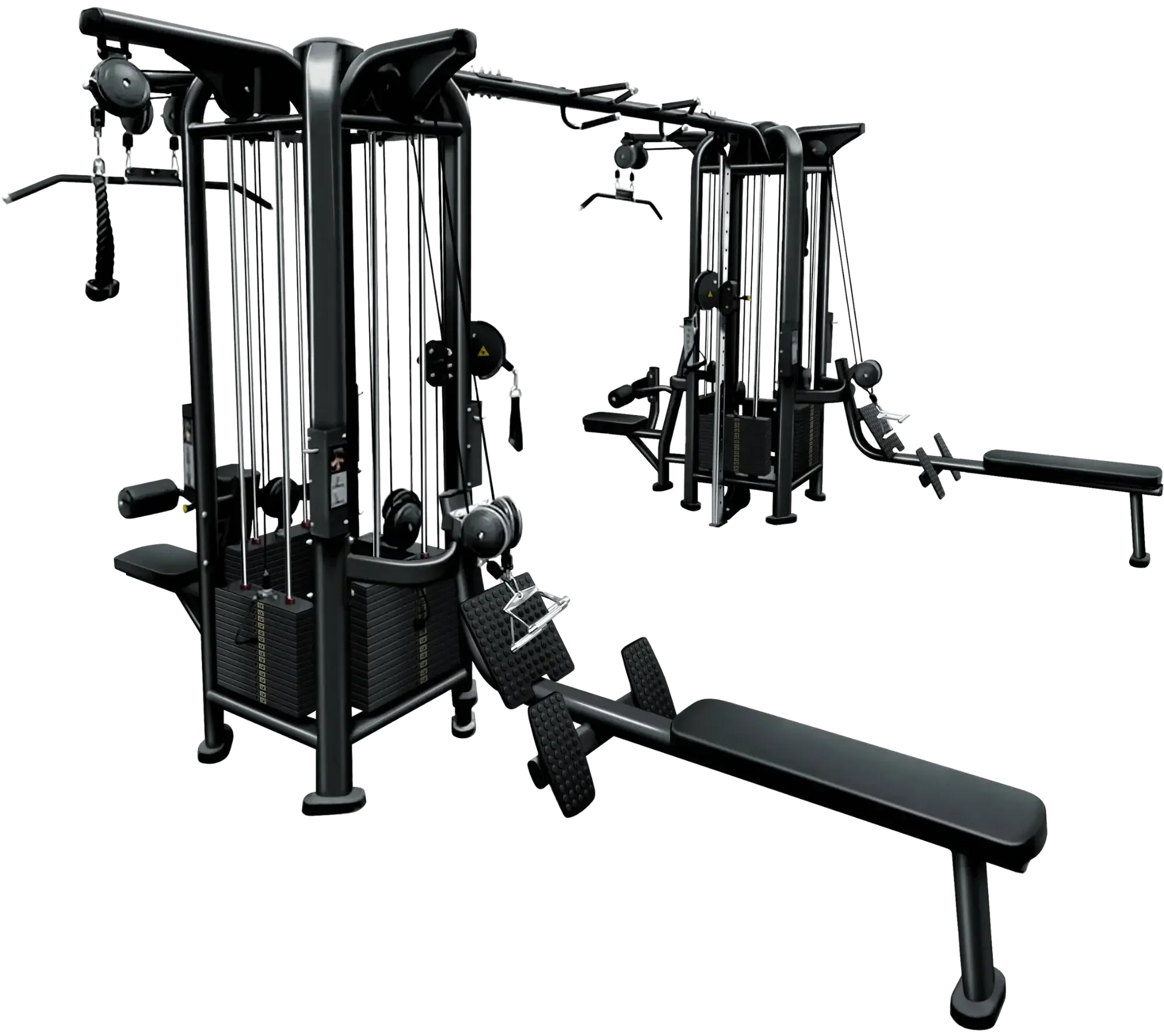 French Fitness FFB Black 8 Stack Multi Jungle Gym (New) Image