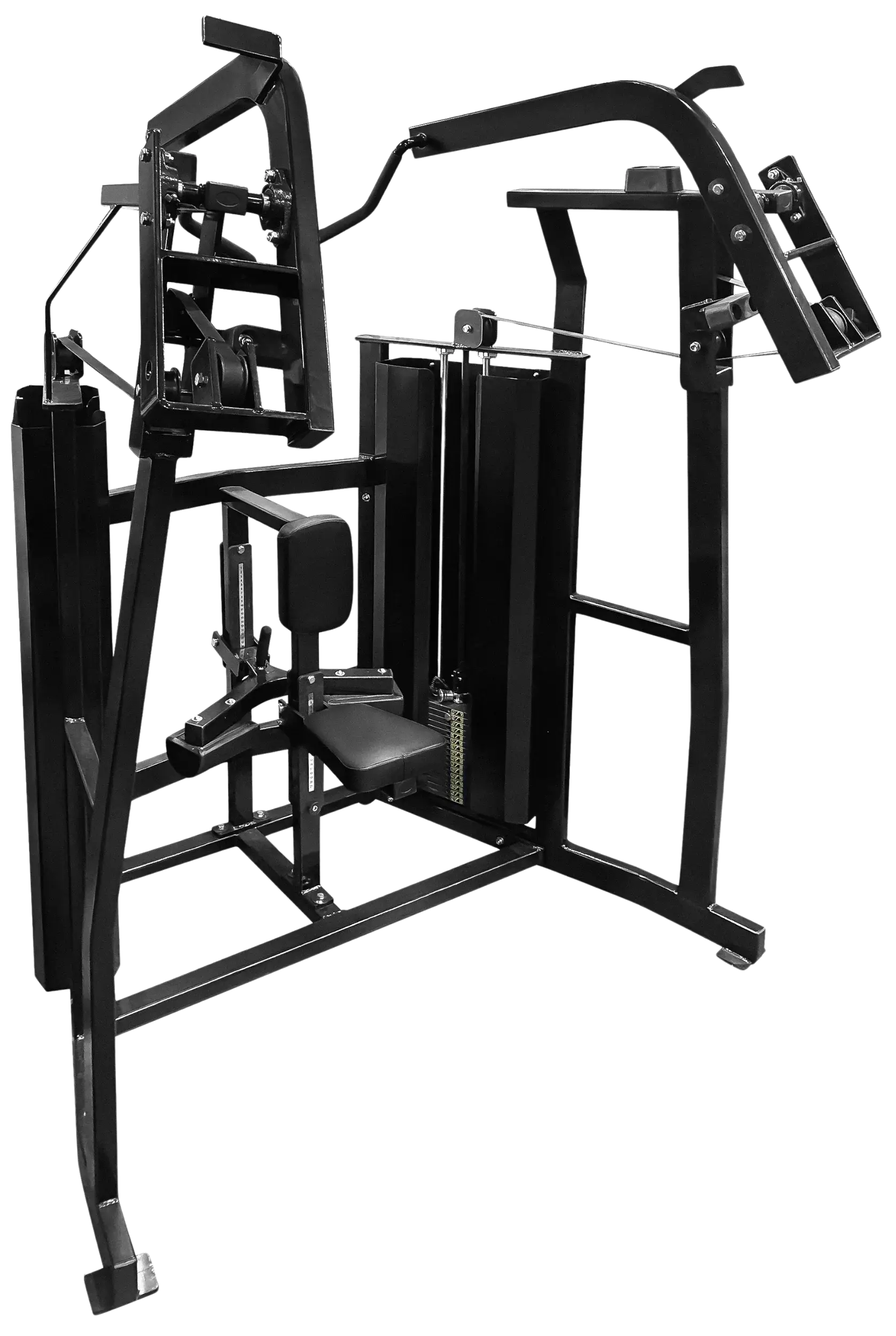 French Fitness FFB Black Dual Stack Front Lat Pulldown (New) Image