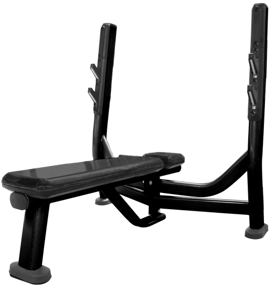 French Fitness FFB Black Olympic Flat Bench Press (New) Image