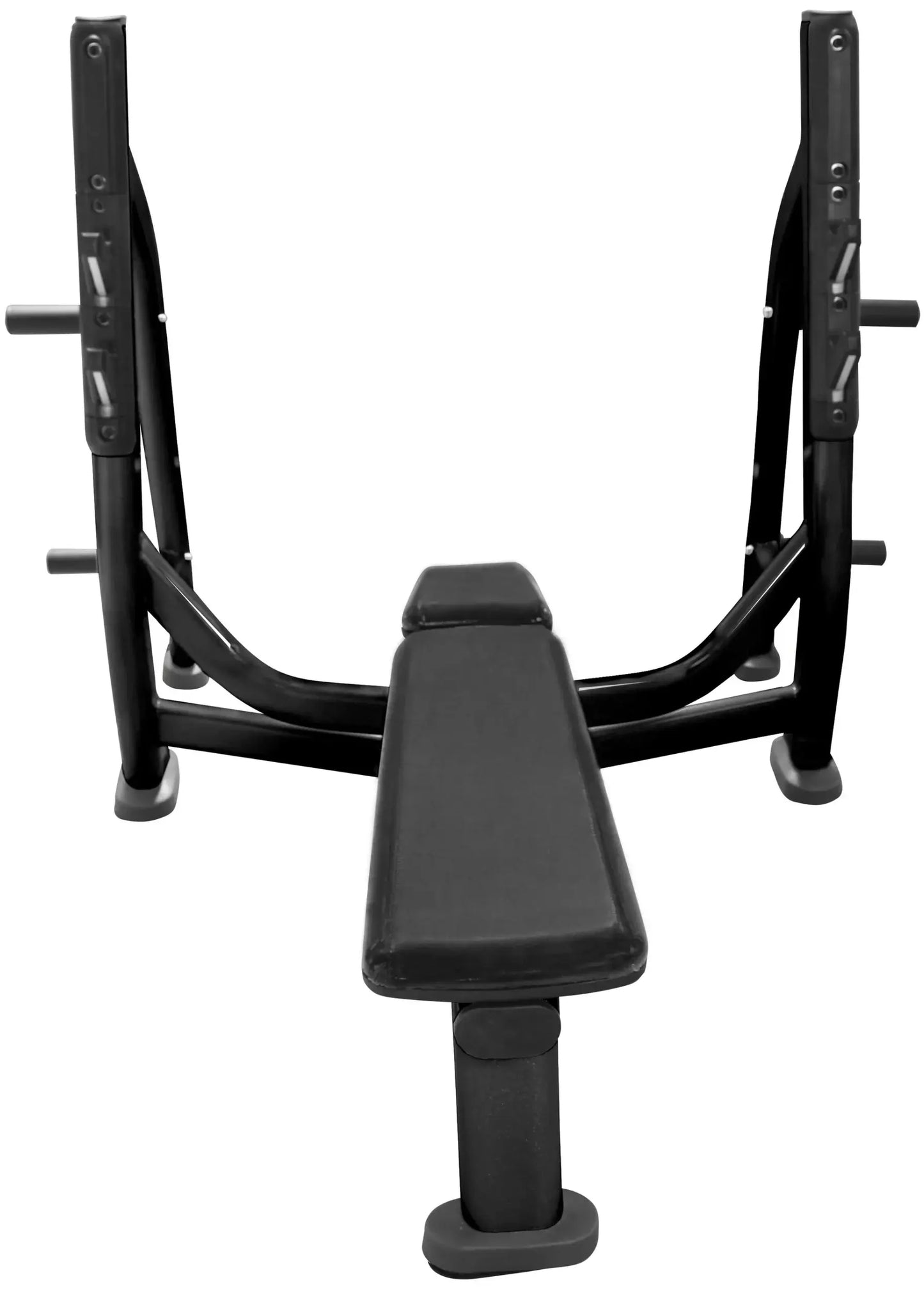 French Fitness FFB Black Olympic Flat Bench w/Weight Horns (New) Image 3