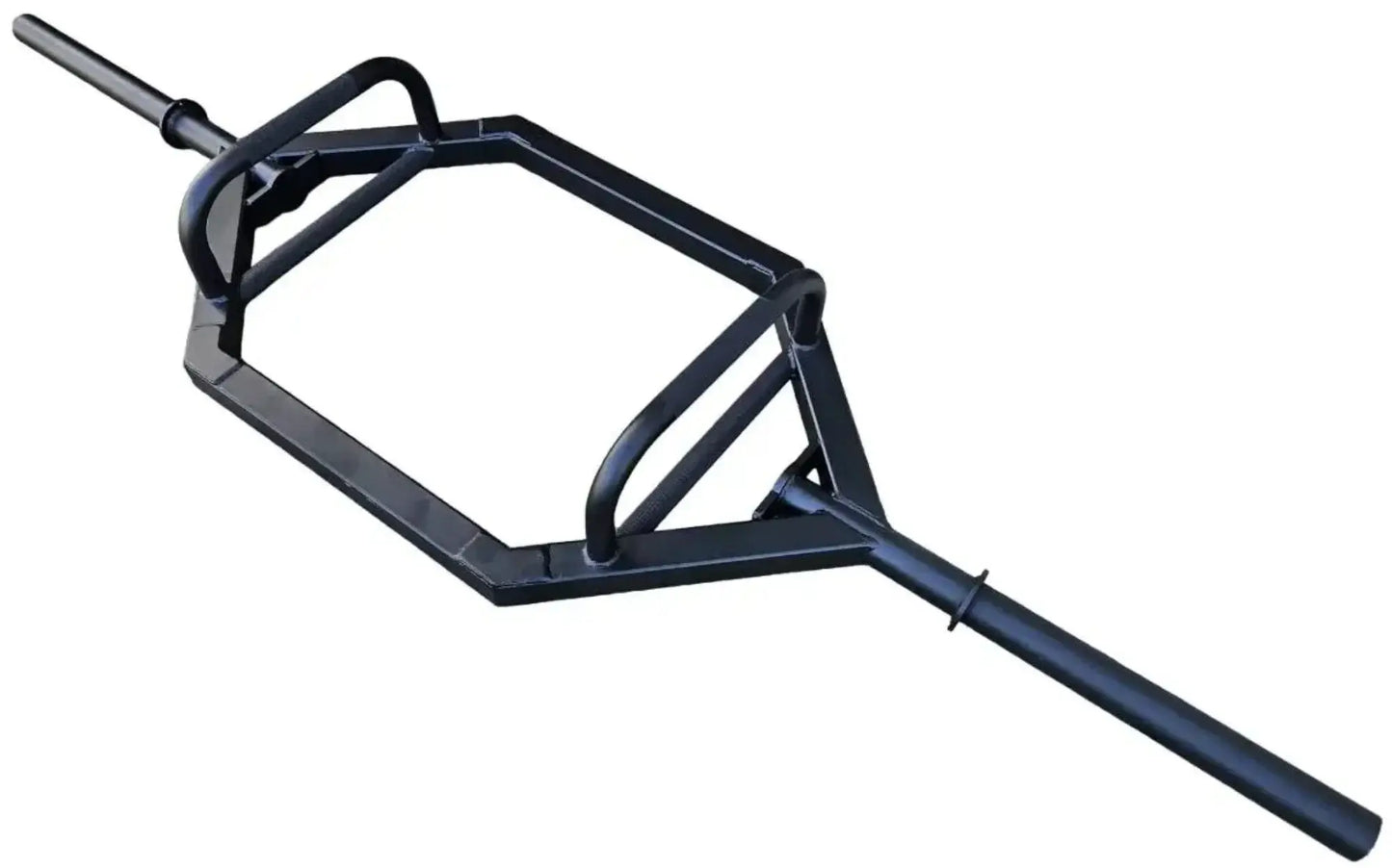 French Fitness - 85" XL Trap Bar w/16" Loadable Sleeves - Black (New) - Angled View
