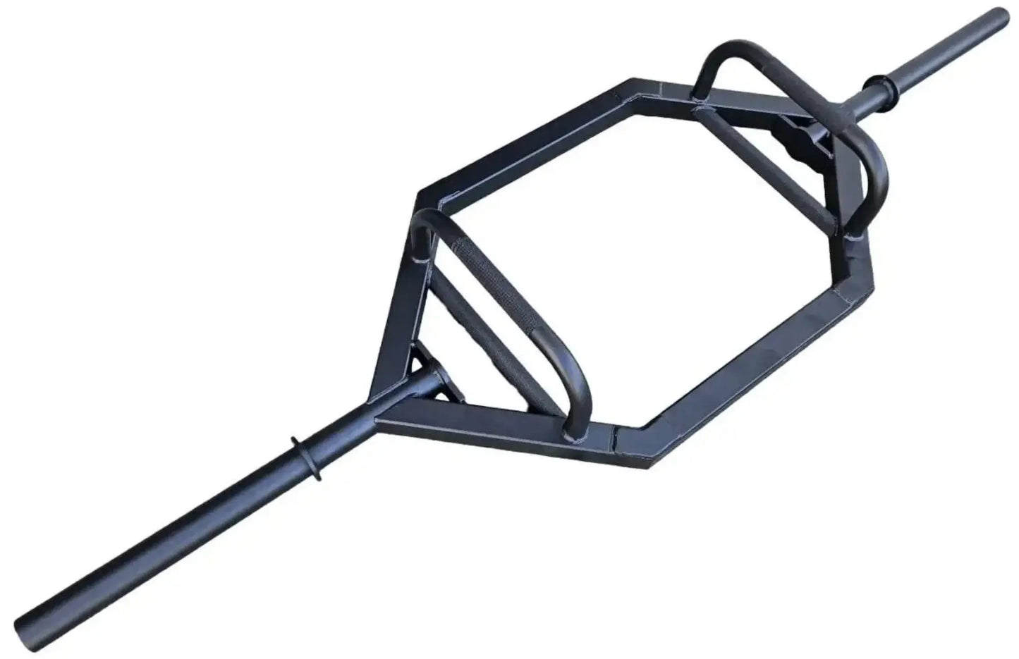 French Fitness - 85" XL Trap Bar w/16" Loadable Sleeves - Black (New) - Angled View