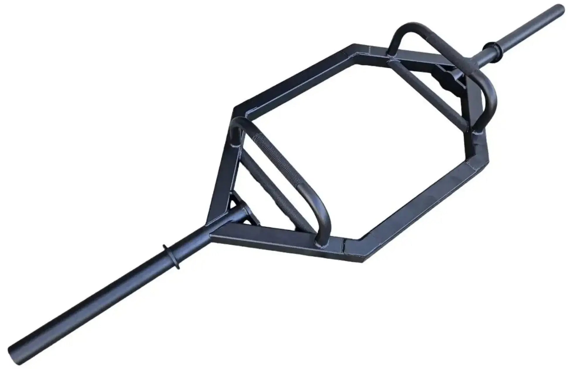 French Fitness - 85" XL Trap Bar w/16" Loadable Sleeves - Black (New) - Angled View