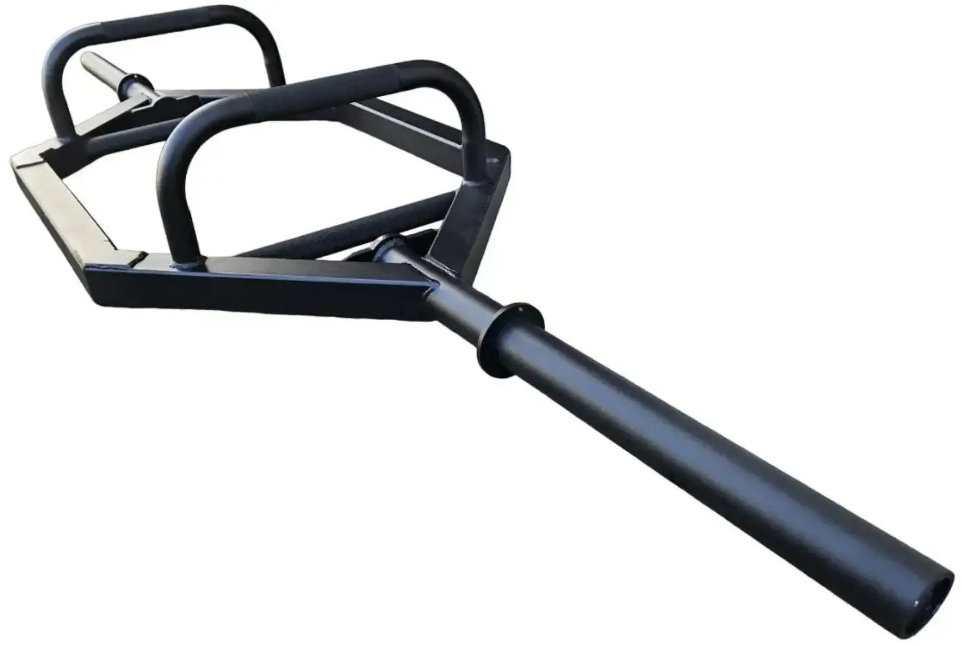 French Fitness - 85" XL Trap Bar w/16" Loadable Sleeves - Black (New) - Side View