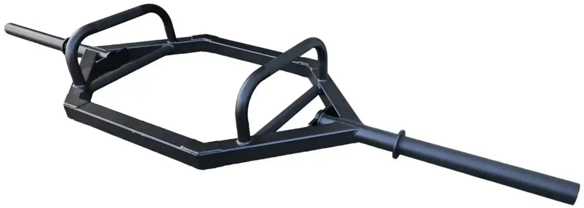 French Fitness - 85" XL Trap Bar w/16" Loadable Sleeves - Black (New) - Angled View
