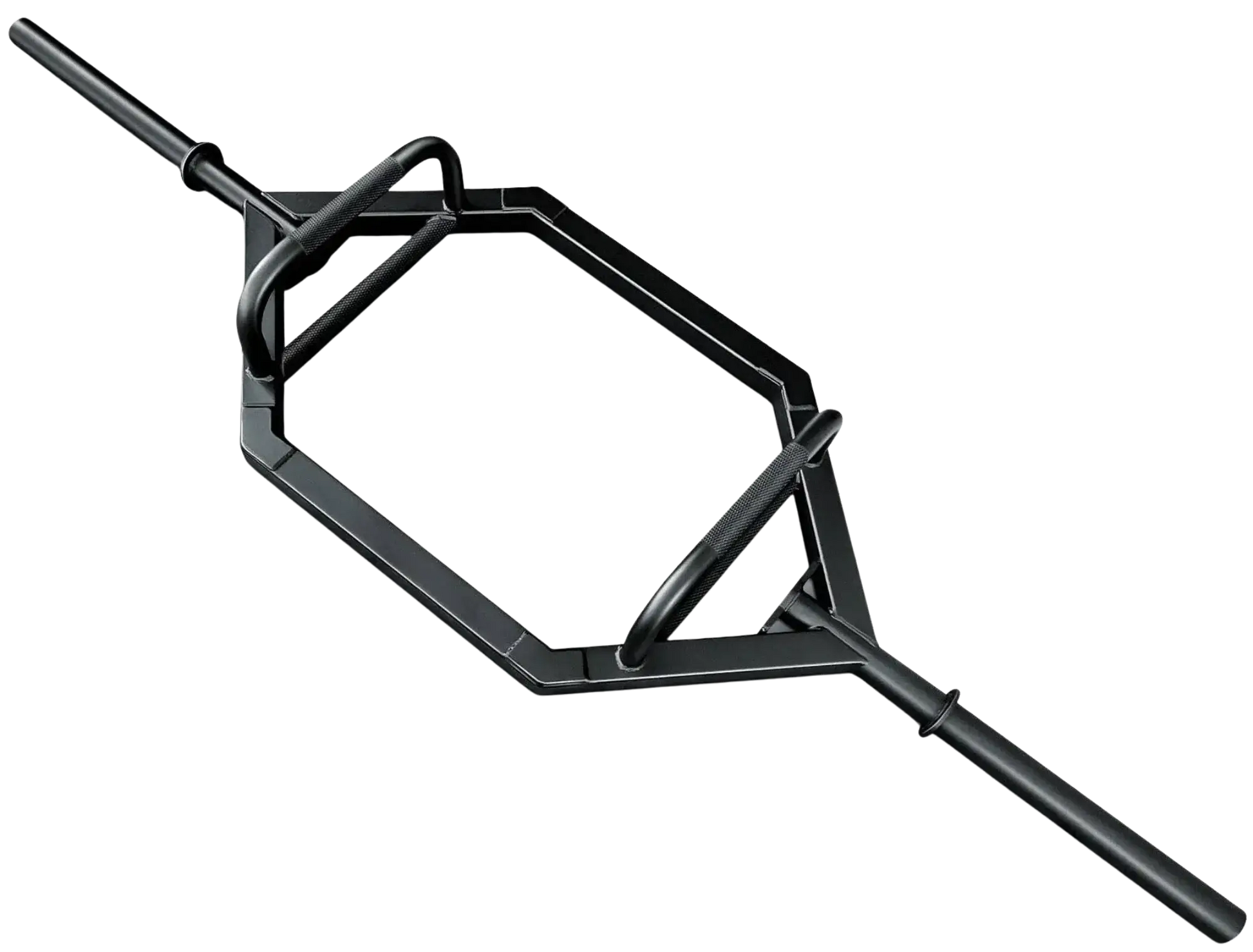 French Fitness - 85" XL Trap Bar w/16" Loadable Sleeves - Black (New) - Angled View