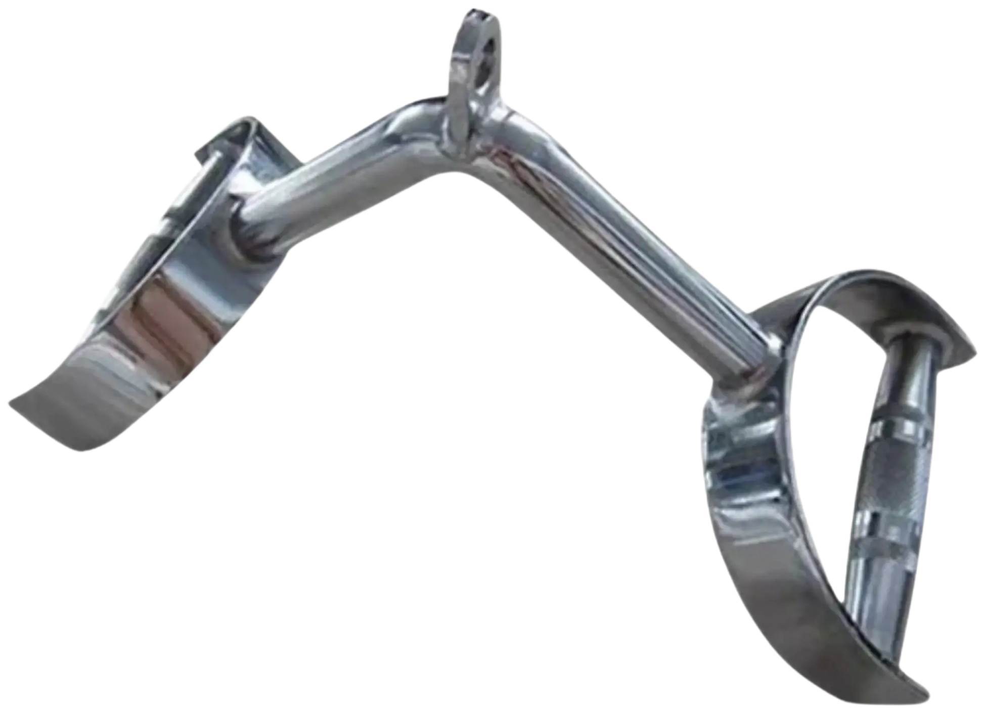 French Fitness - Chrome 14" Tricep V-Bar (New) - Angled View