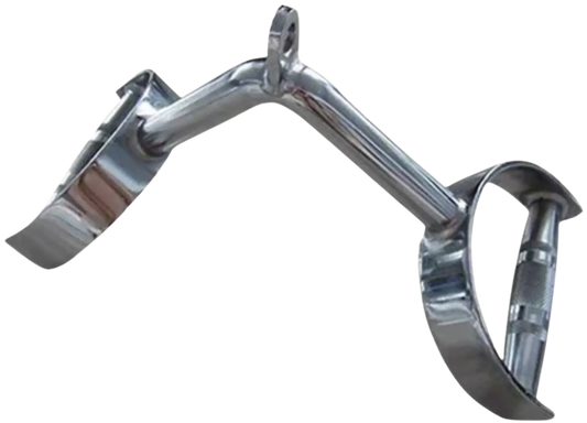 French Fitness - Chrome 14" Tricep V-Bar (New) - Angled View