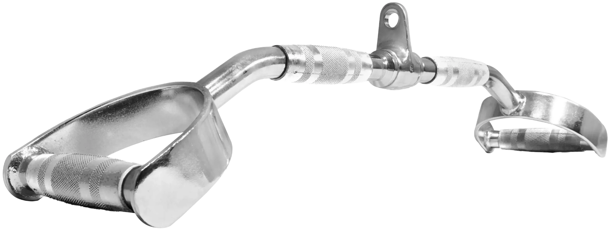 French Fitness - Chrome 28" Pro-Style Lat Bar (New) - Angled View