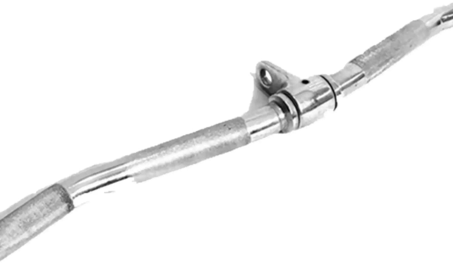French Fitness - Chrome 28" Revolving Curl Bar (New) - Close Up View