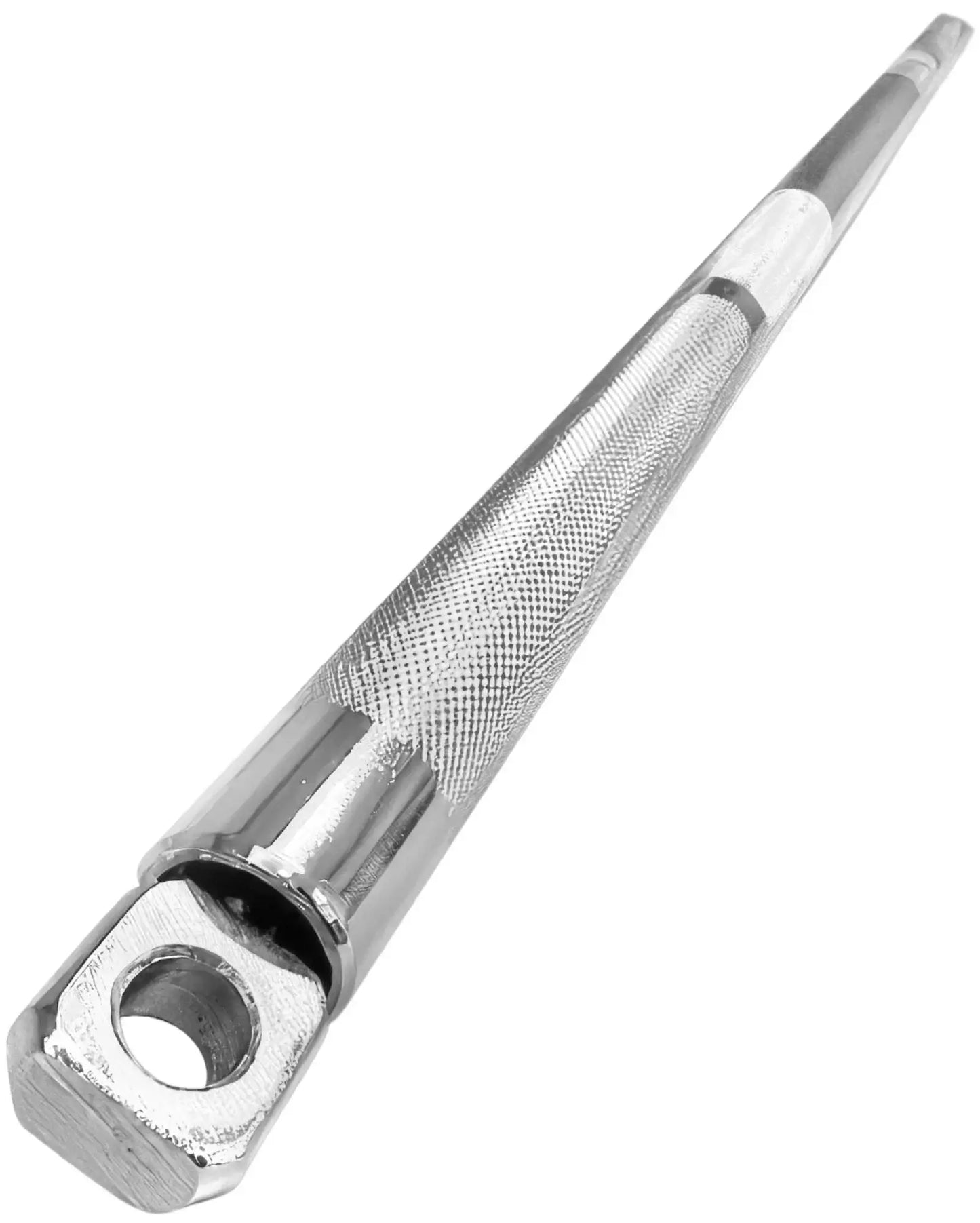 French Fitness - Chrome 42" Dual Hook Straight Bar Cable Attachment (New) - Close Up View