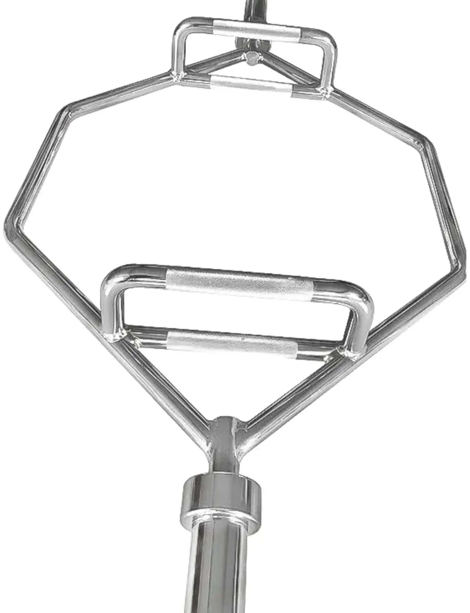 French Fitness - Chrome 56" Olympic Shrug Trap Hex Bar (New) - Side View