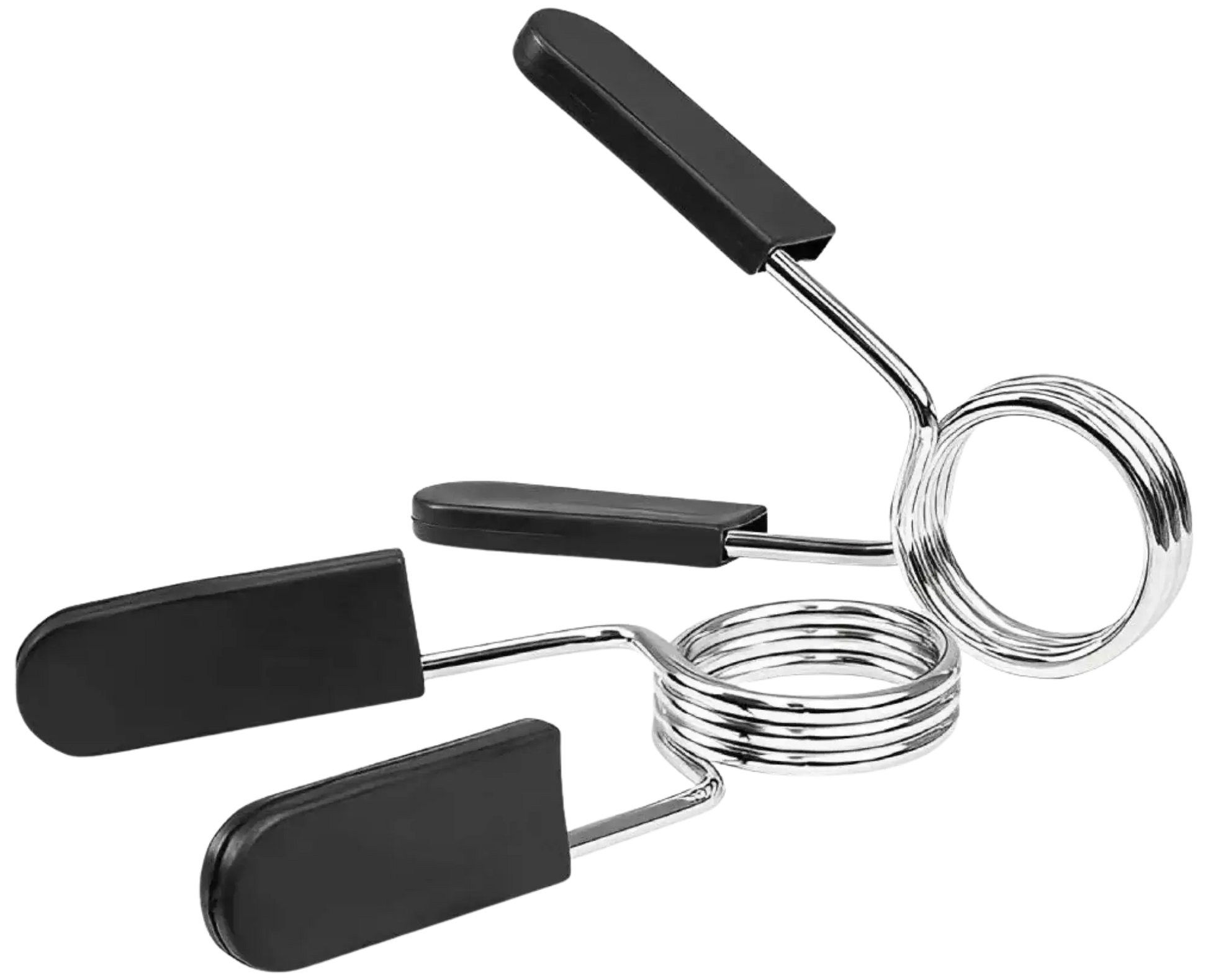 French Fitness Chrome Olympic Spring Collar w/Plastic Covers - Set of 2 (New) Image