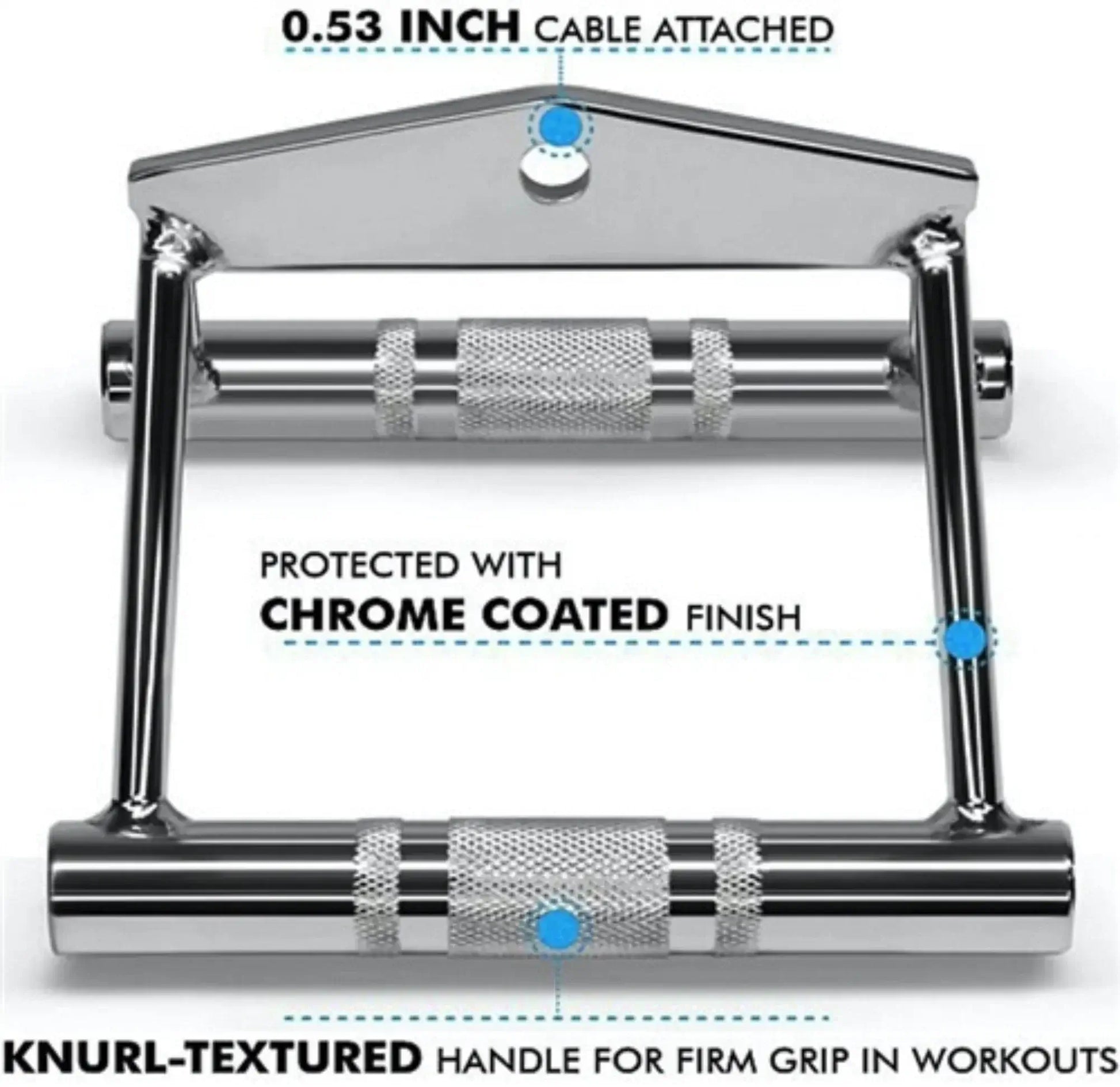 French Fitness Chrome FFC-SRCB Seated Row/Chin Bar (New) Image 3