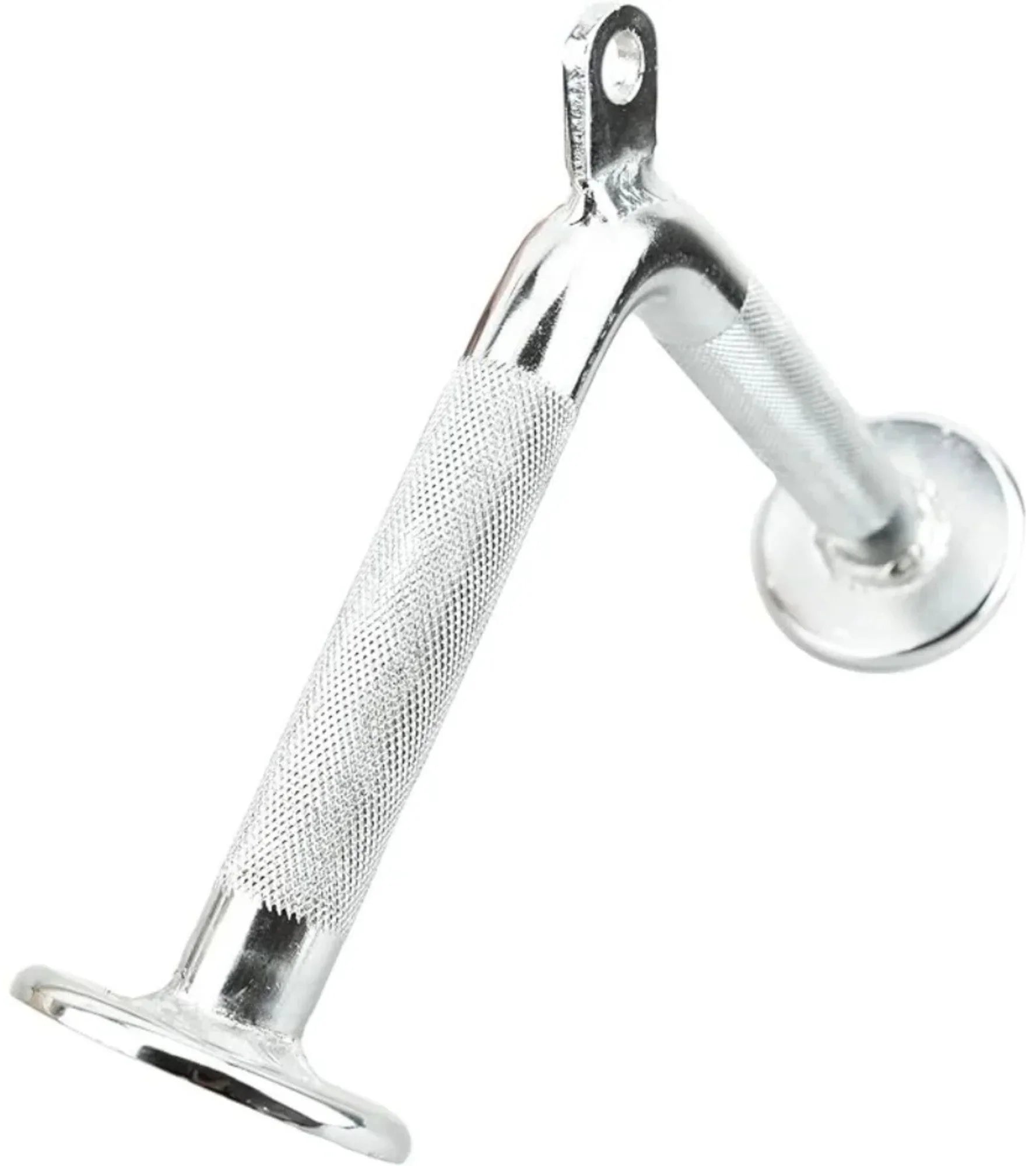 French Fitness - Chrome 12" Tricep Pressdown Bar (New) - Angled View