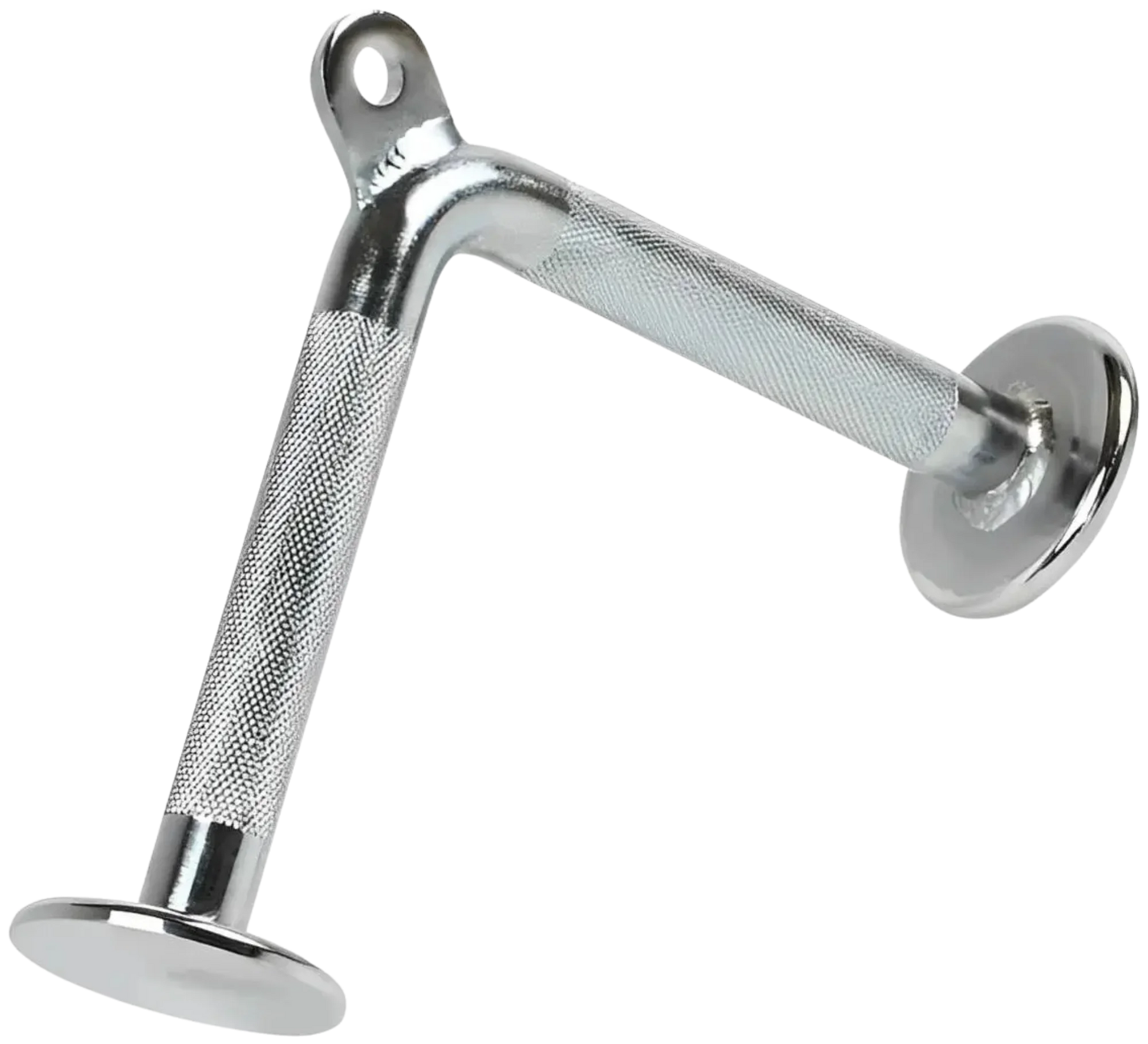 French Fitness - Chrome 12" Tricep Pressdown Bar (New) - Angled View