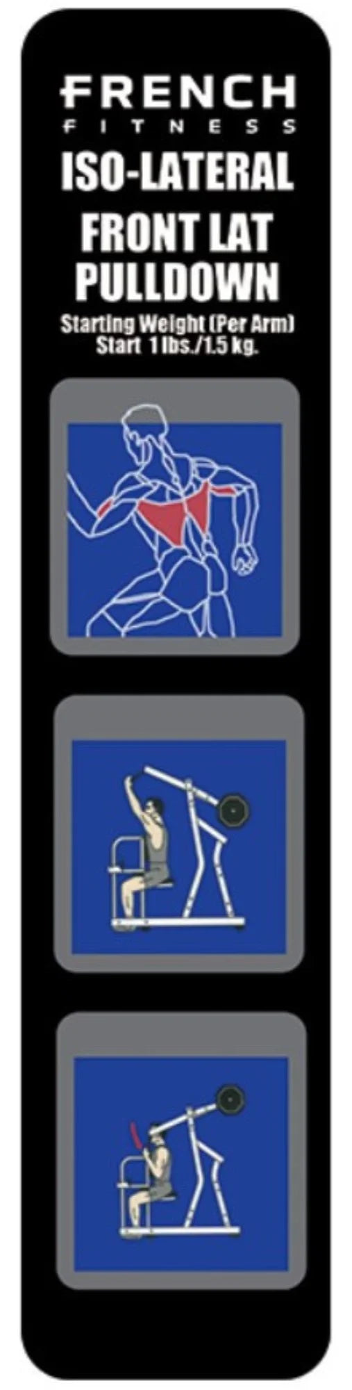 French Fitness Marin Iso-Lateral Front Lat Pulldown Plate Loaded (New) Image 2