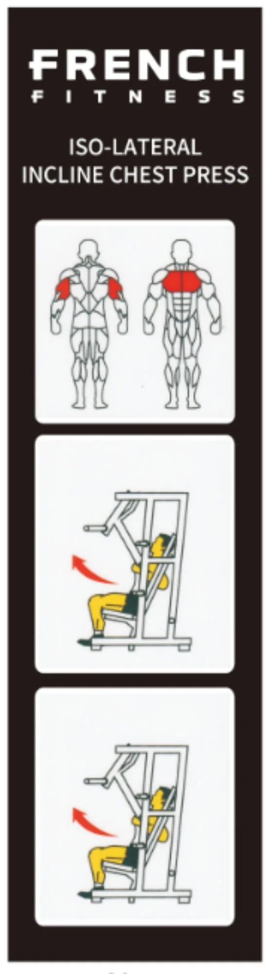 French Fitness Marin Iso-Lateral Incline Chest Press Plate Loaded (New) Image 3