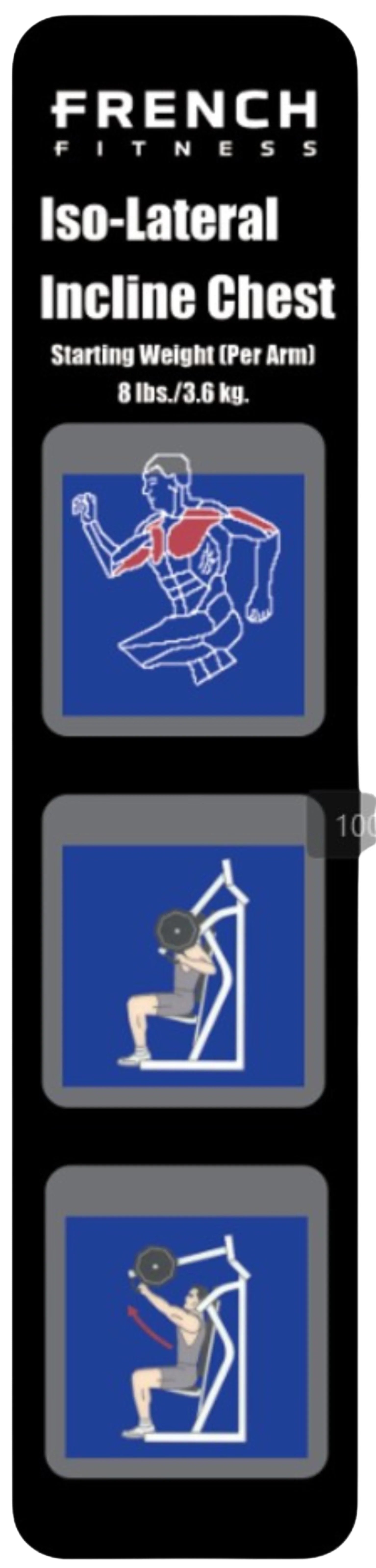 French Fitness Napa Iso-Lateral Incline Chest Press Plate Loaded (New) Image 3