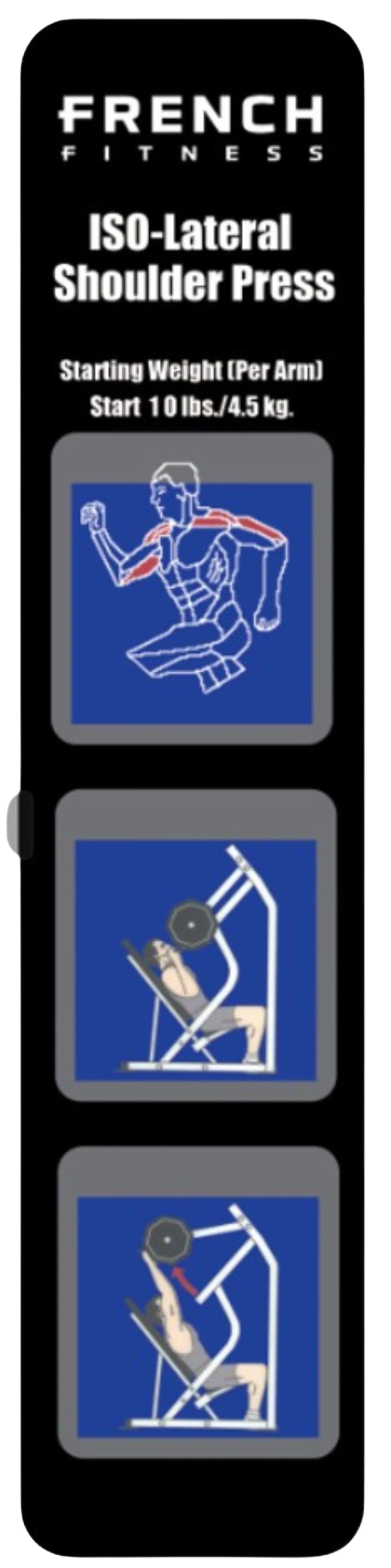 French Fitness Napa Iso-Lateral Shoulder Press Plate Loaded (New) Image 3