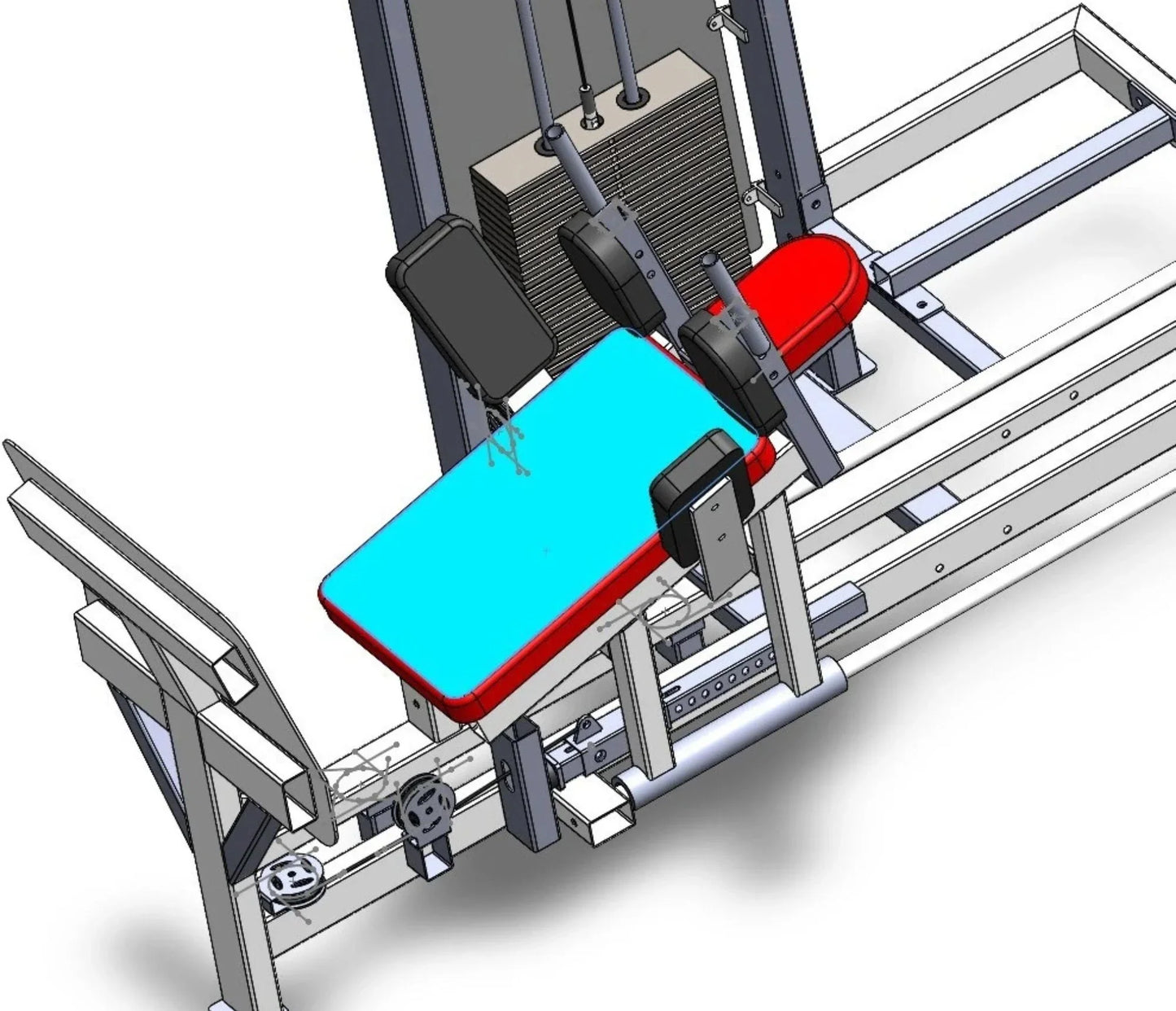 French Fitness Tahoe Selectorized Horizontal Leg Press (New) Image 3
