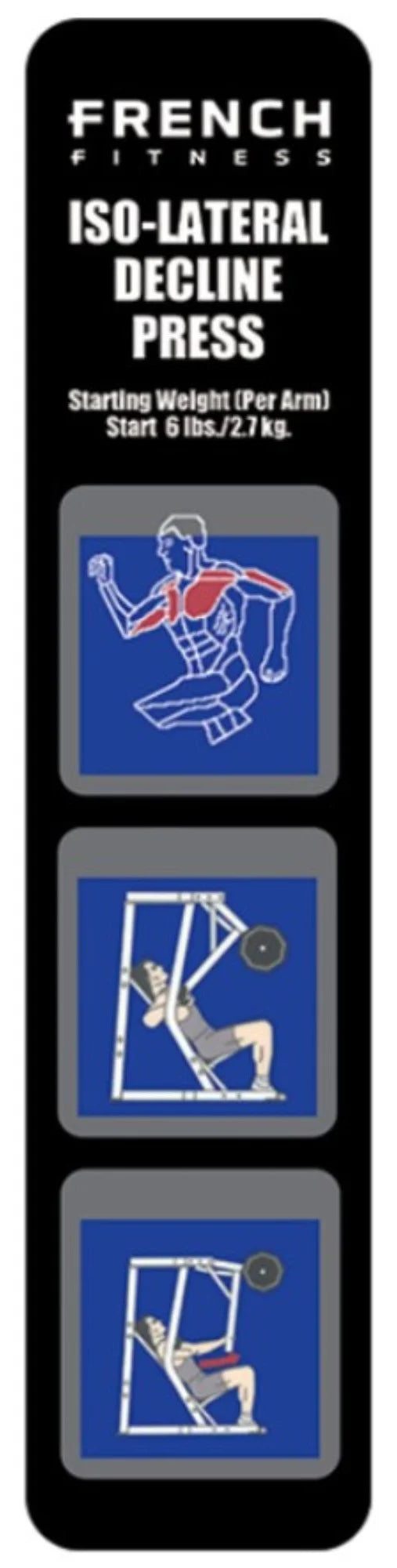 French Fitness Napa Iso-Lateral Decline Chest Press Plate Loaded (New) Image 2