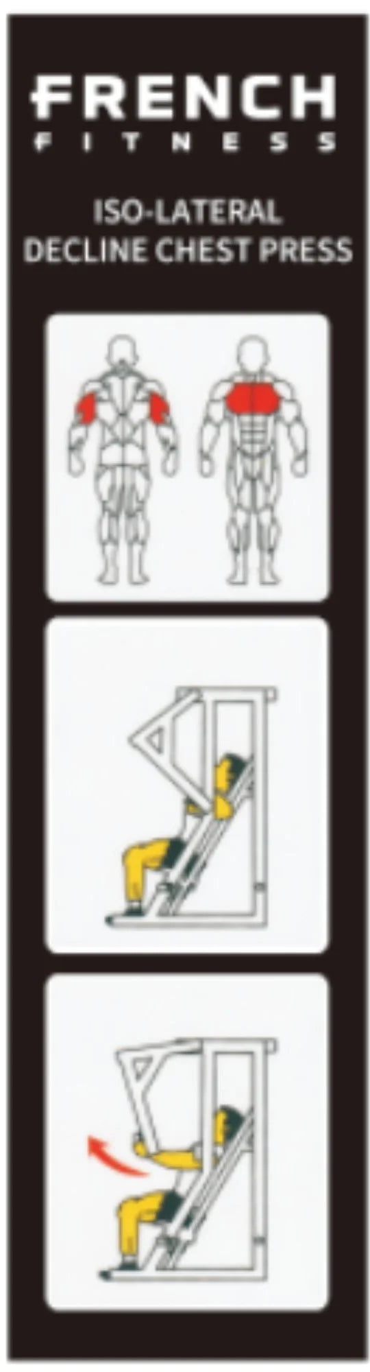 French Fitness Napa Iso-Lateral Decline Chest Press Plate Loaded (New) Image 3